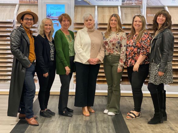 flooring staff in Red Deer Showroom. 